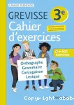 Cahier d'exercices Grevisse 3ème vignette