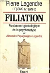 Filiation : fondement généalogique de la psychanalyse ; leçon IV, suite 2 vignette